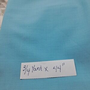 Aqua‎ Blue Cotton Fabric Piece 3/4 Yard Sewing Quilting Craft Material